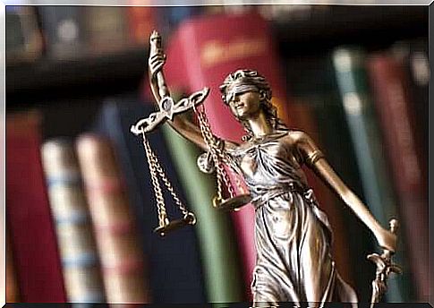 A statuette that symbolizes the law